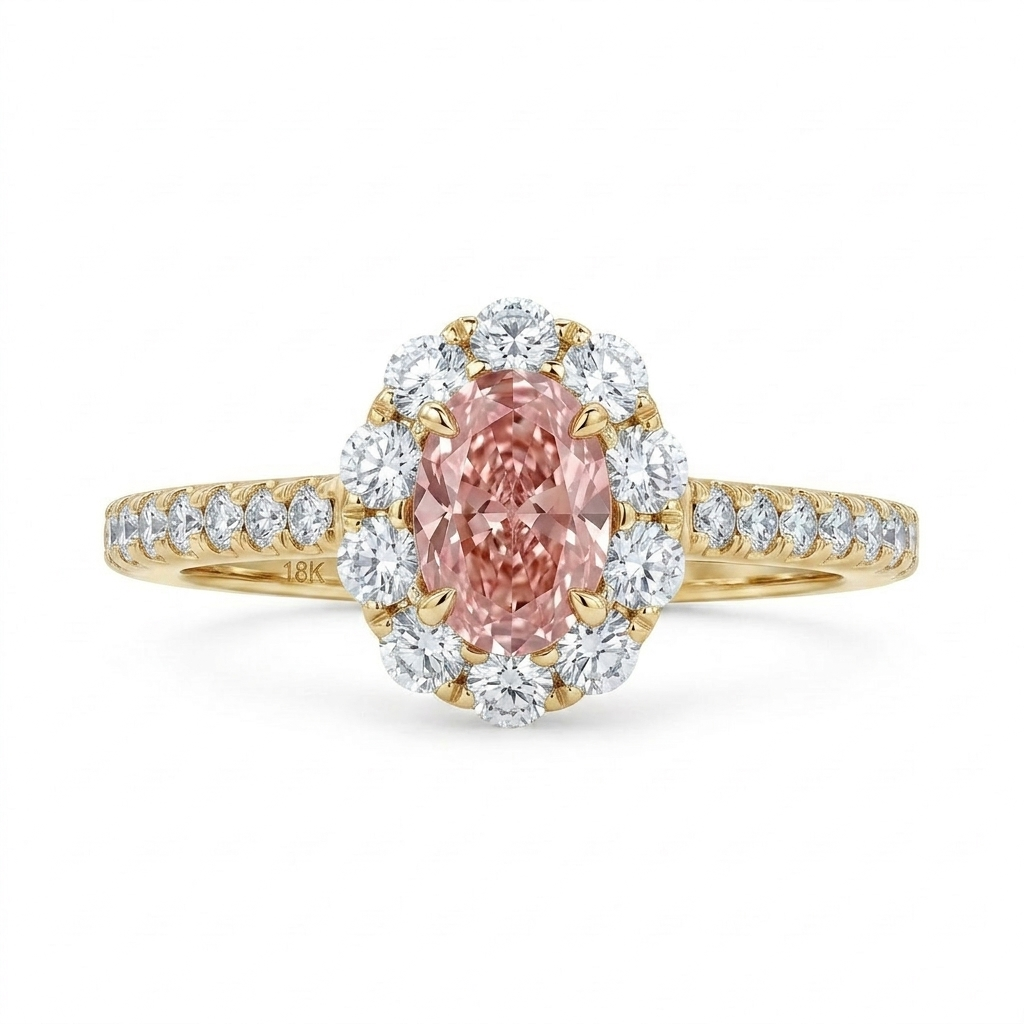Rose champagne Diamond Ring