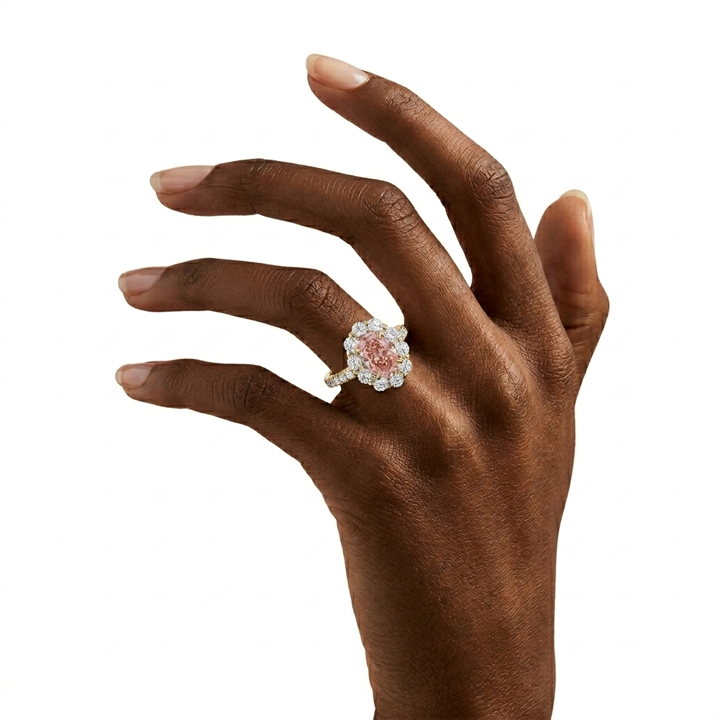 Rose champagne Diamond Ring